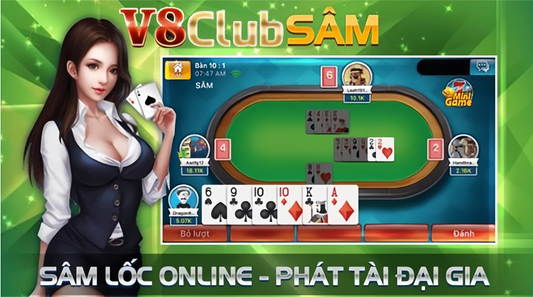Sâm lốc V8club là game bài thú vị được nhiều người yêu thích
